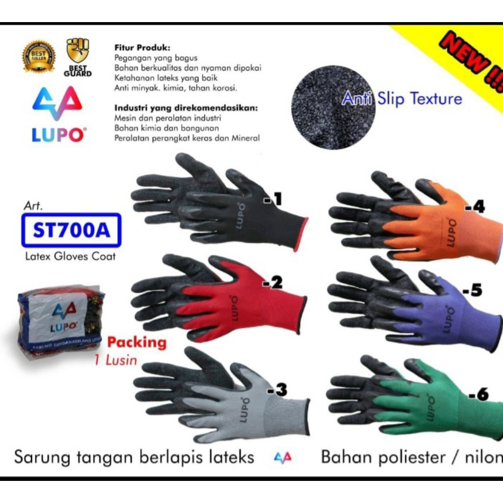 (GROSIR) 1 LUSIN Sarung Tangan Karet/Latex
