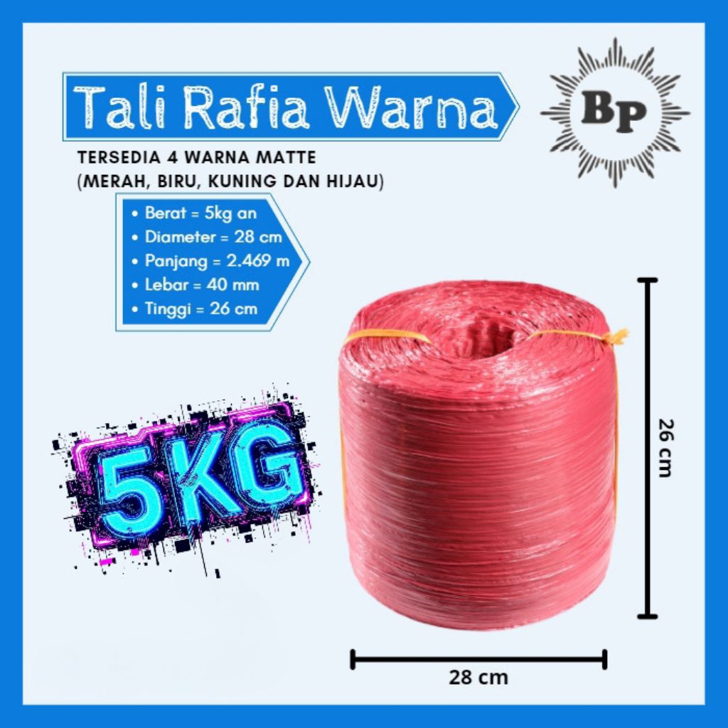 TALI PLASTIK/RAFIA GULUNGAN 5KG