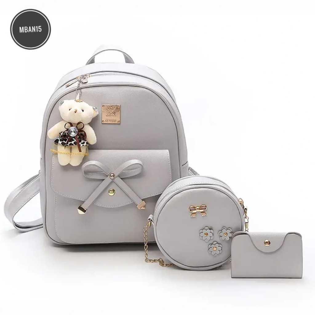 Mbn Luis Pita Tas Ransel 3in1 Kulit Sintetis Garis-Garis