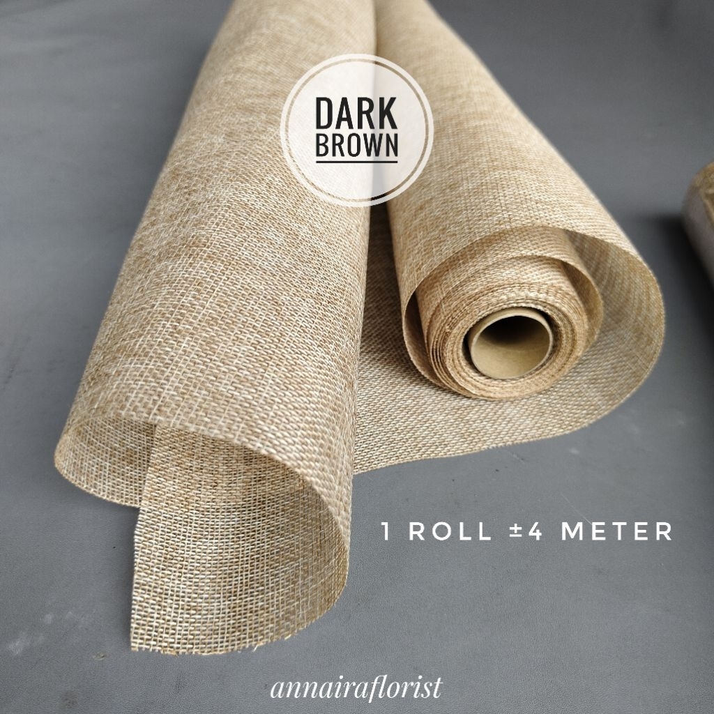 1roll Kain Jute Goni Dark Brown