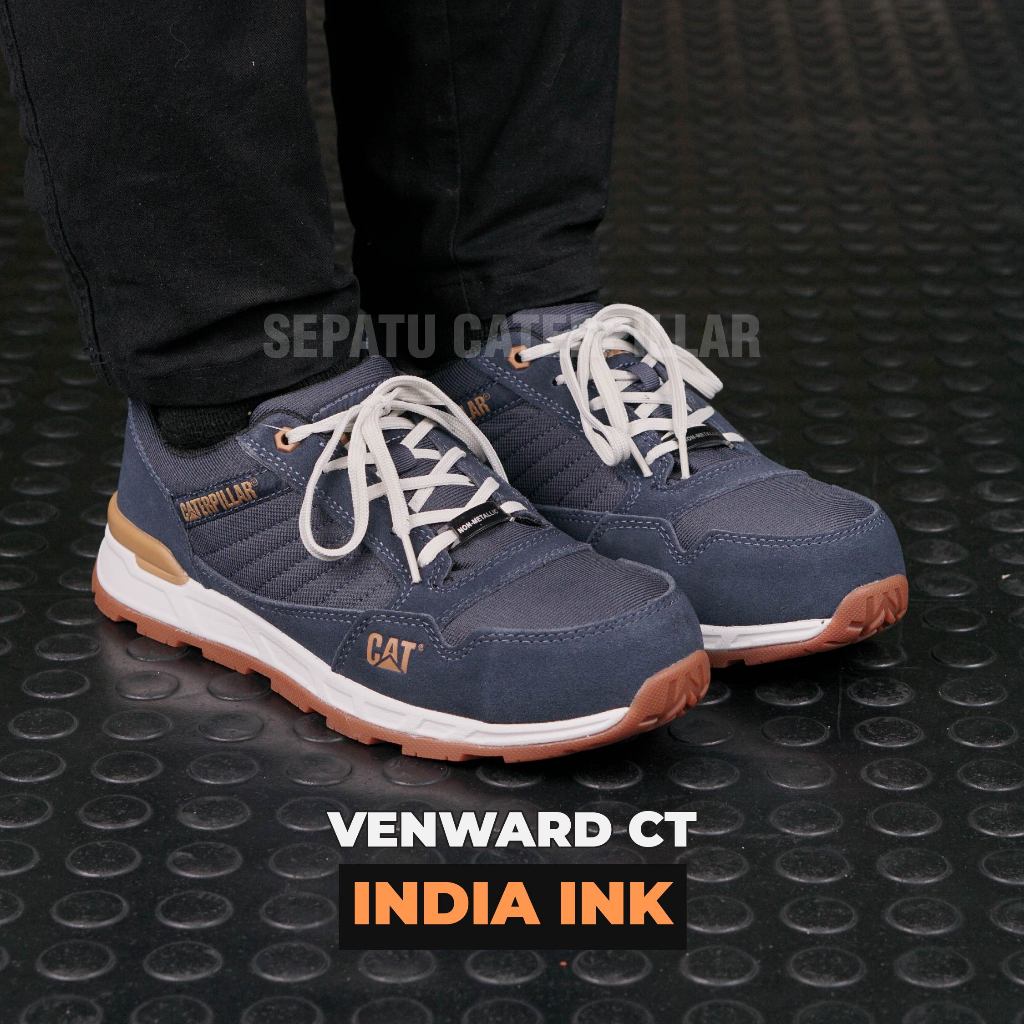 Sepatu Safety Caterpillar Venward CT India Ink Original