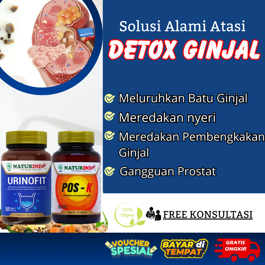 URINOFIT DETOX GINJAL HERBAL BATU GINJAL Obat Pembersih Ginjal Detoks Ginjal Peradangan Ginjal Herba