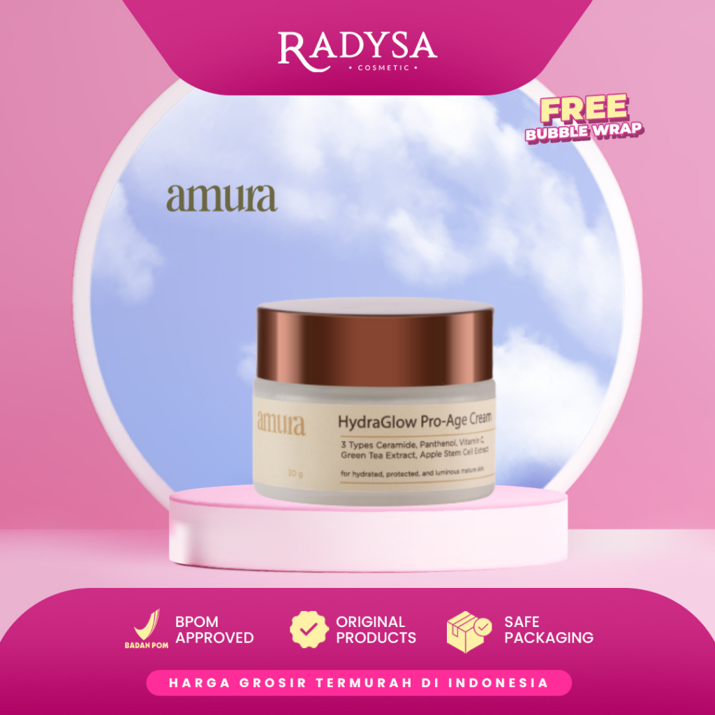 RADYSA - Amura HydraGlow Pro-Age Day Cream 30g | 3X Ceramide Memperkuat Skin Barrier Melembapkan Waj