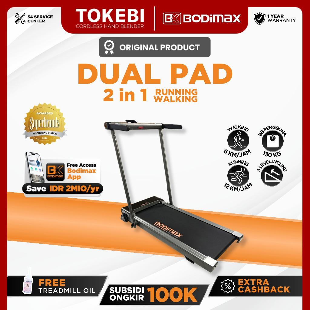 Bodimax Dual Pad / Running pad [new upgrade]