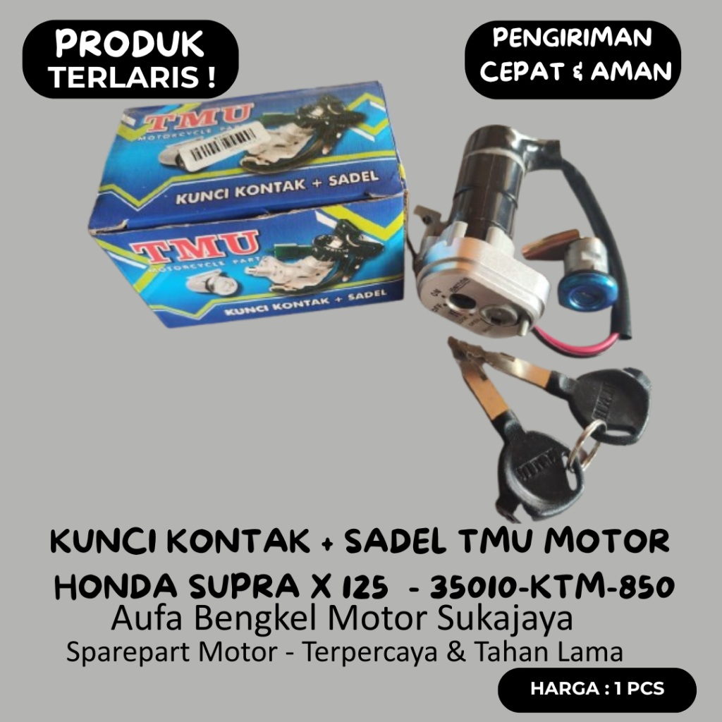 Kunci Kontak + Sadel TMU Honda Supra X 125 35010-KTM-850 Motor Karbu