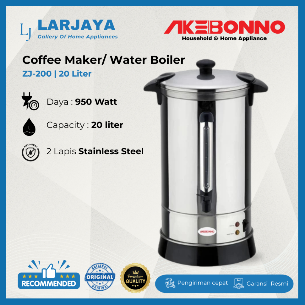 Coffe Maker / Pembuat Kopi - Teh Akebonno ZJ-200/ Pemanas Air - 20 L