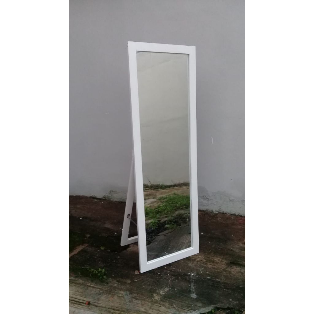 senthong bingkai cermin minimalis bingkai cermin kayu Pinus cermin berdiri bingkai awet dan kuat