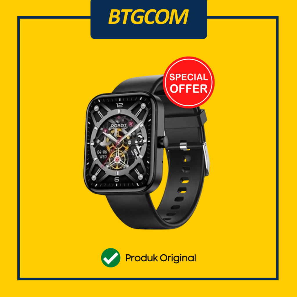 SMART WATCH ROBOT RWS1 JAM TANGAN PINTAR SPORTY DAN TAHAN AIR TAHAN BATERAI 168 JAM