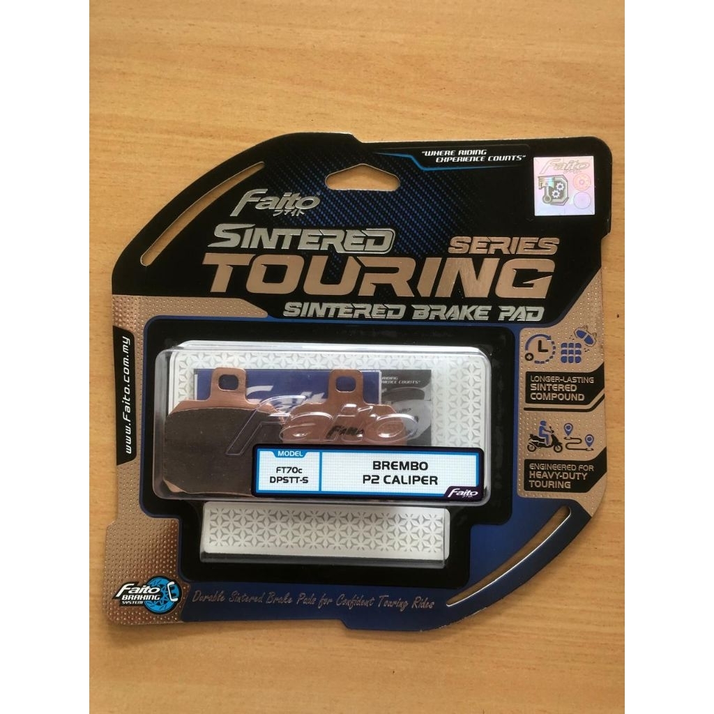 Kampas Rem Faito Discpad 2 Kaliper 1 Pin Brake Pad Sintered Touring Series Brembo P2 Caliper