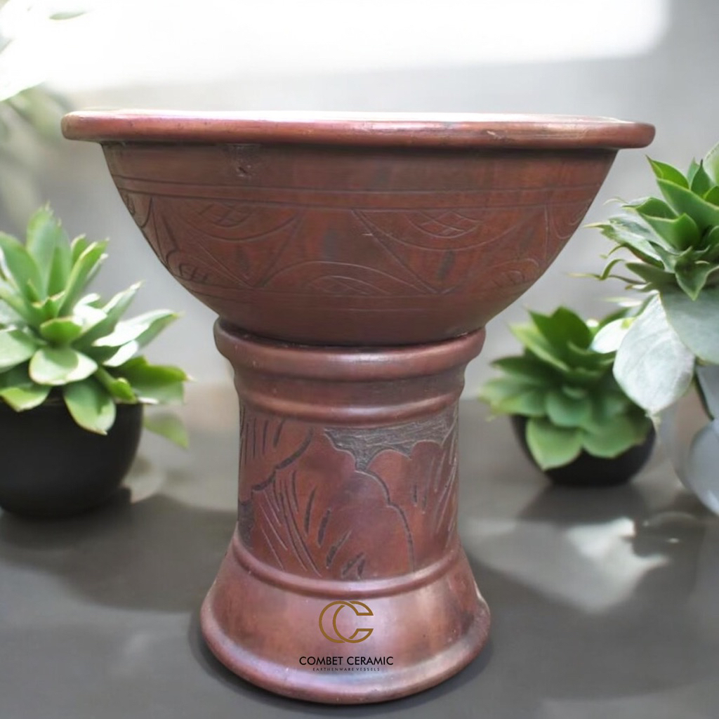 Set Pot Teratai Gerabah Tanah Liat - Pot Teratai Gerabah Tanah Liat Handmde