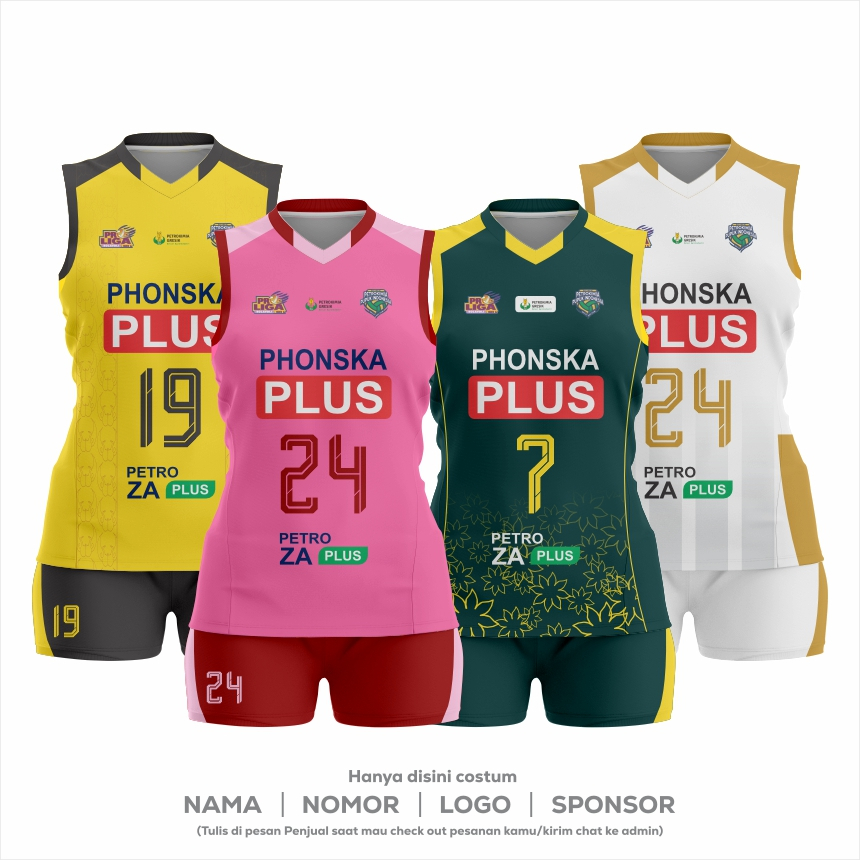 JERSEY BAJU VOLI PETROKIMIA GRESIK PROLIGA FREE NAMA DAN NOMOR