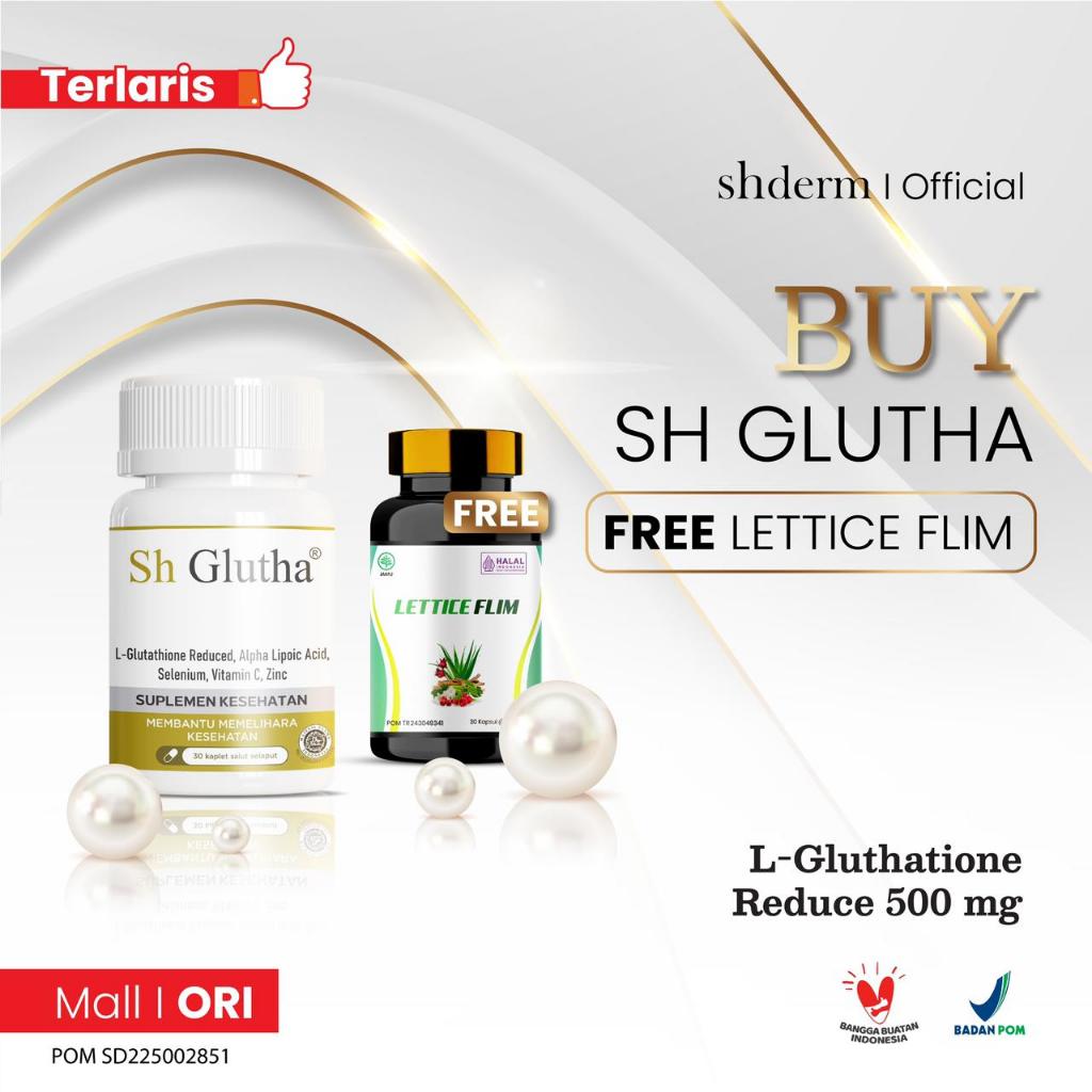 Suplemen Sh Glutha 30 kapsul Antioksidan Whitening Booster Multivitamin Gluthathione