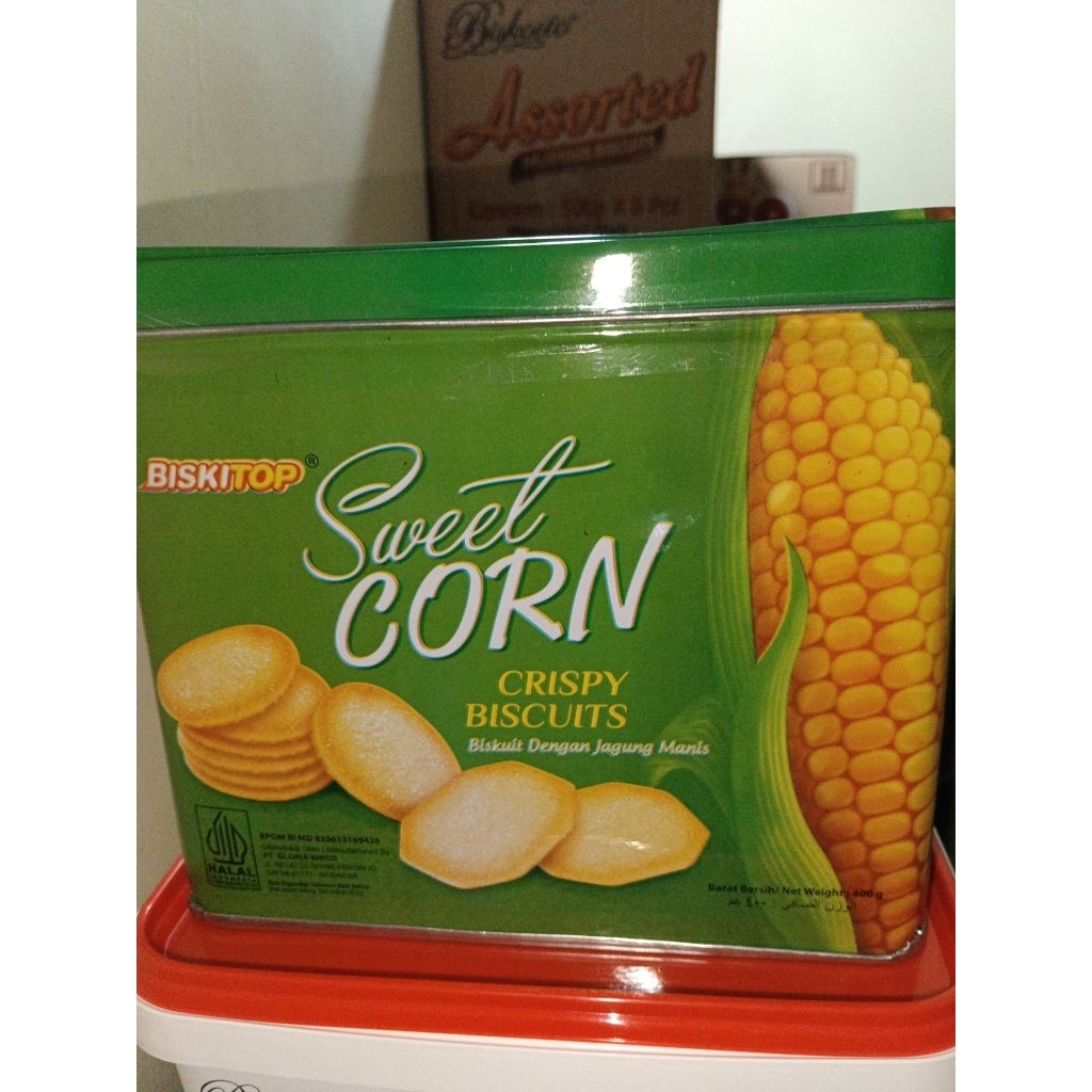 BISKITOP|sweet corn crispy biscuit exp 2027