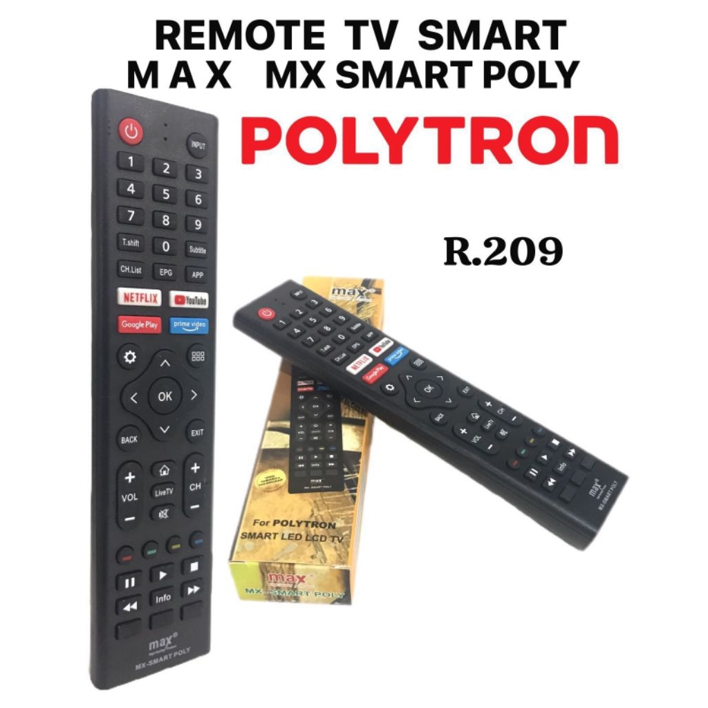 Remote TV Pengganti Android TV Polytron LCD / LED Smart TV