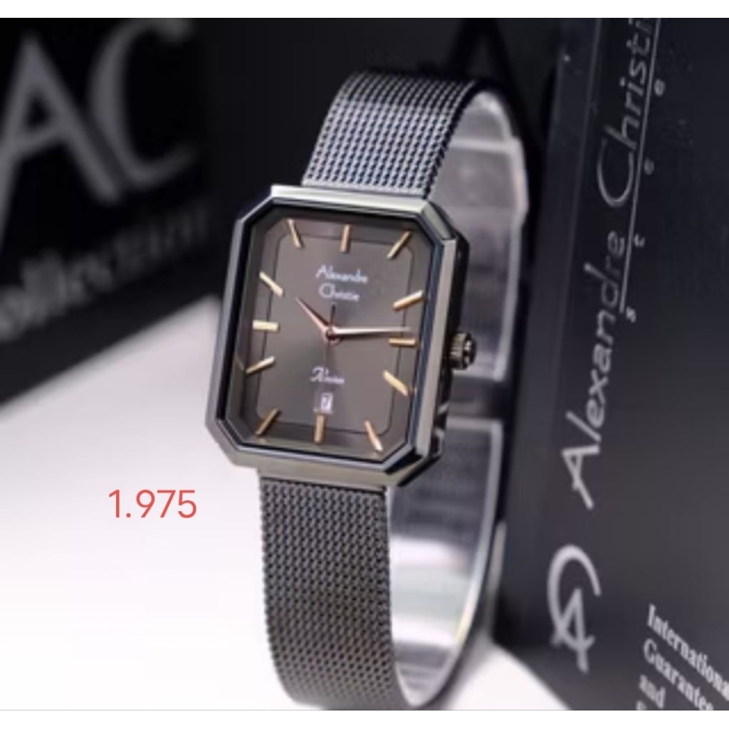 JAM TANGAN AC PASIR HITAM WANITA ORIGINAL 1652