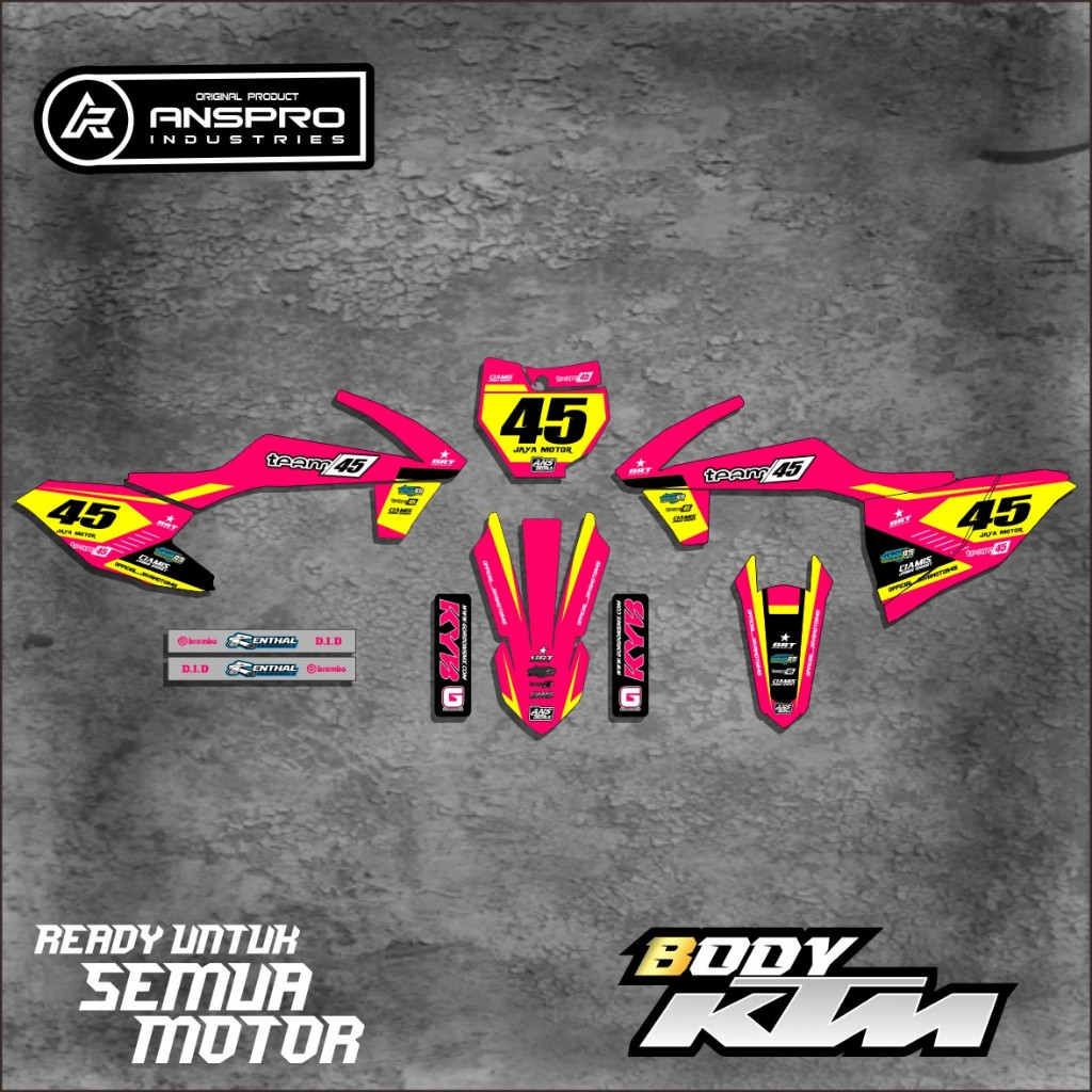 DECAL KTM 85/250 FULL BODY STIKER PELINDUNG BODY MOTOR KTM 85/250 FREE REQUEST