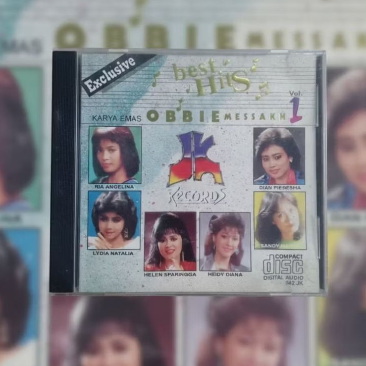 CD Best Hits Karya Emas Obbie Messakh Vol.1 / Rilisan 1996  Mulus / Ria Angelina, Lydia Natalia, Hei