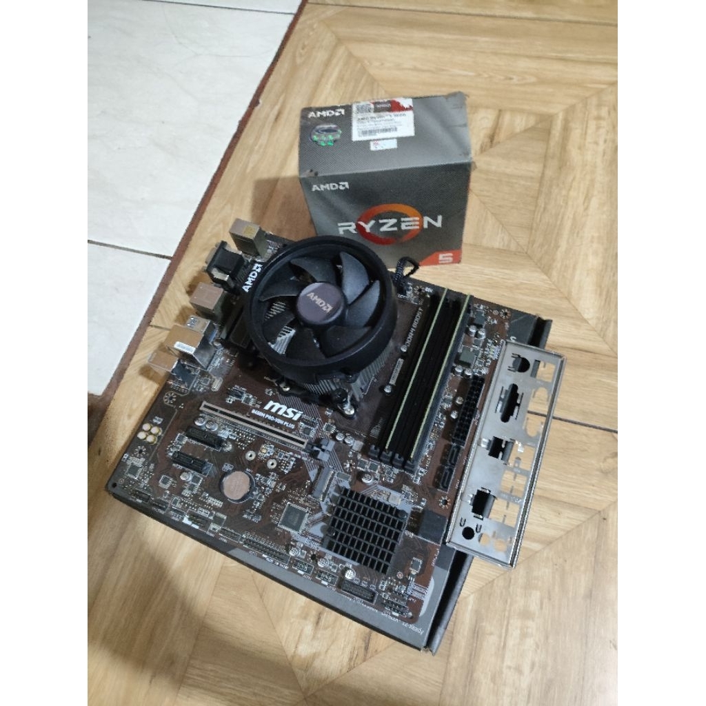 Paket ryzen 5 3400g mobo msi b450m pro hdv ram  2x8 16gb dd4 pc 3200mhz