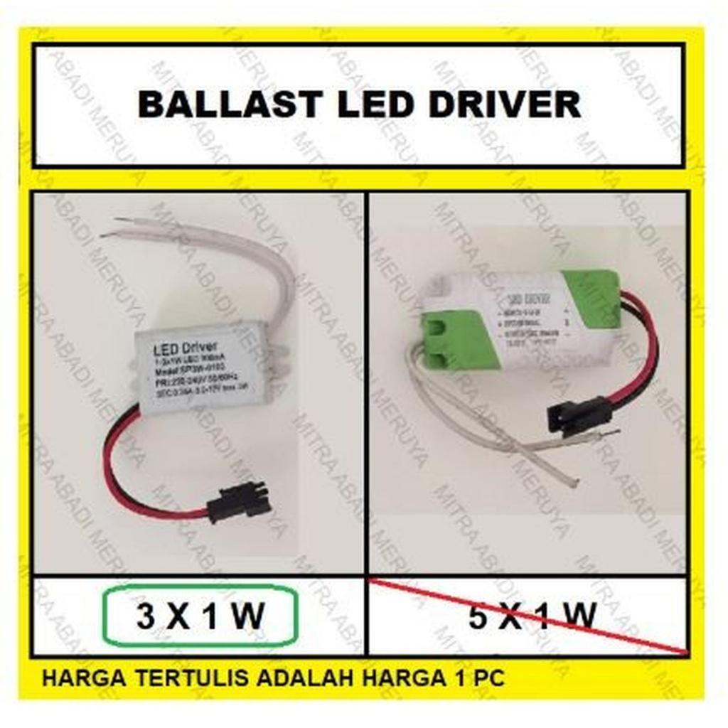 Trafo Driver Adaptor lampu panel LED Ballast LED Driver 3w 3 watt