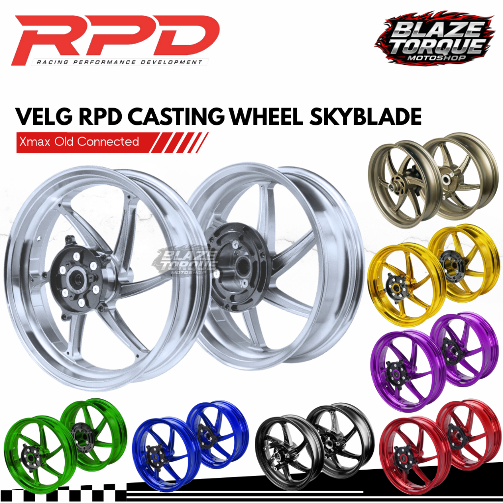 Velg RPD Skyblade Casting Wheel Set Yamaha Xmax Old Connected Original RPD