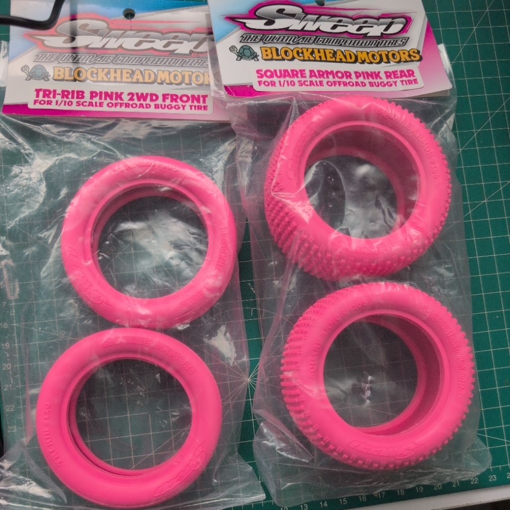 1 Set Sweep Blockhead Ban RC Pink 2WD 1/10 Offroad Buggy