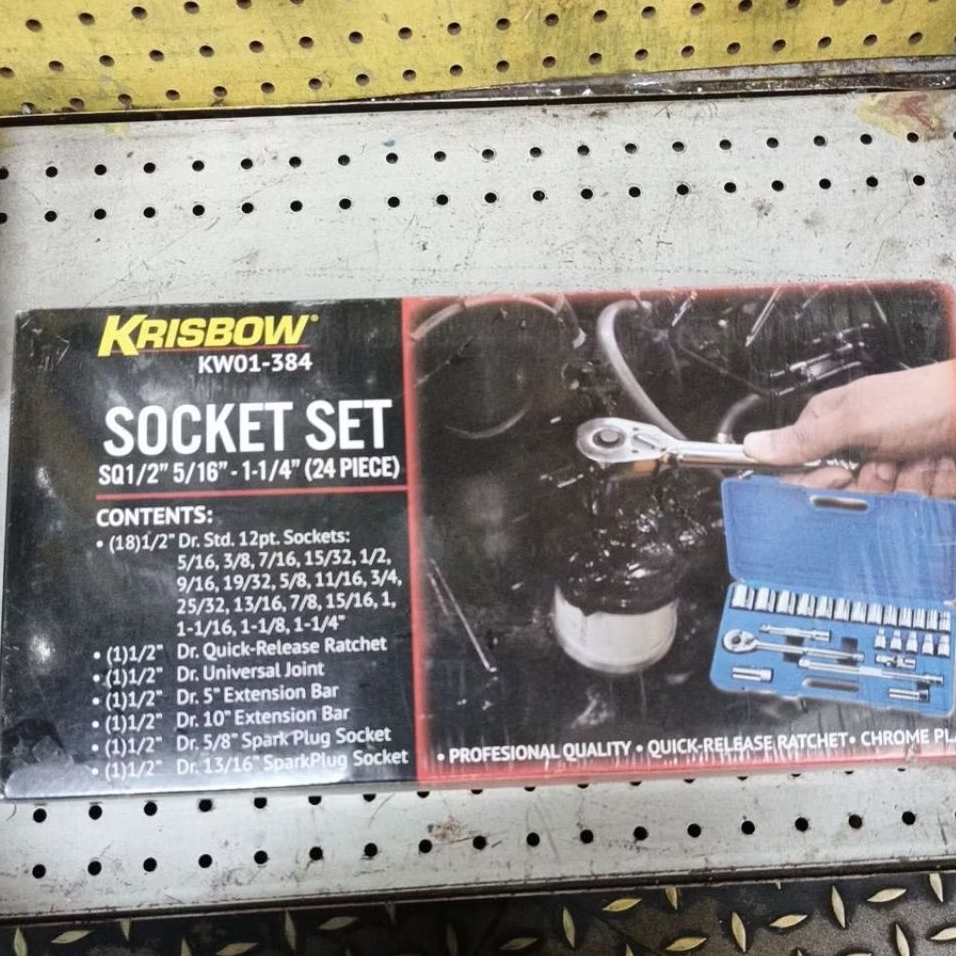 krisbow socket set SQ1/2IN 5/16"-1.1/4", 10-32MM // kunci socket set
