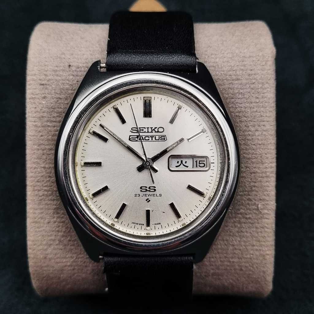 Seiko 5 Actus SS Automatic 6106-7520 Silver Sunburst Jam Tangan Pria Original Bekas Ori