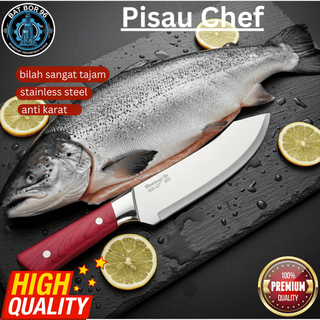 Pisau Dapur Stainless Stell Daging Boning Pisau Super Tajam Baja Asli Import