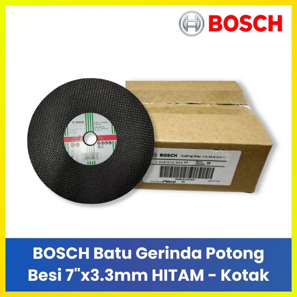 BOSCH Mata Potong Gerinda 7 Inch 180 x 3.3 x 22.23 mm Cutting Disc Metal Jual 1 KOTAK