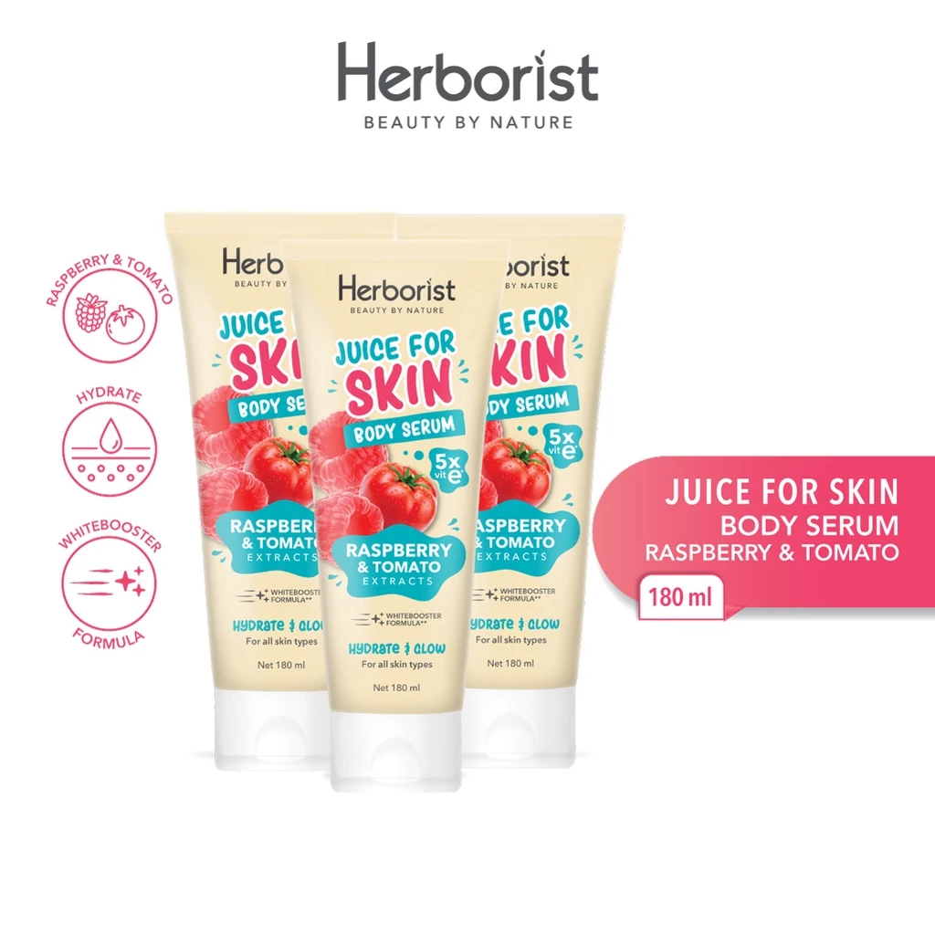 Herborist Juice For Skin Body Serum Raspberry & Tomato [3 PCS]