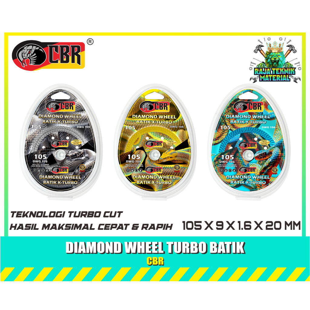 HARGA GROSIR (1 DUS ISI 100 PCS) CBR MATA POTONG GRANIT DIAMOND WHEEL BATIK TURBO K X Y / CBR MATA P