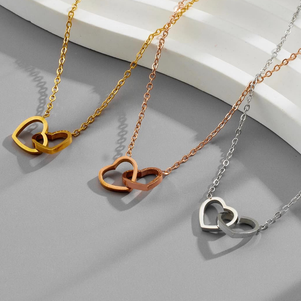 Kalung Titanium Terbaru Liontin Ring Juntai Fashion Berbentuk Tabung Wanita Anti Karat Tidak Luntur 