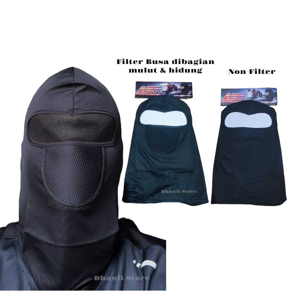 Masker Ninja Full Face Tebal Panjang Bahan Adem / Masker Motor Berkendara