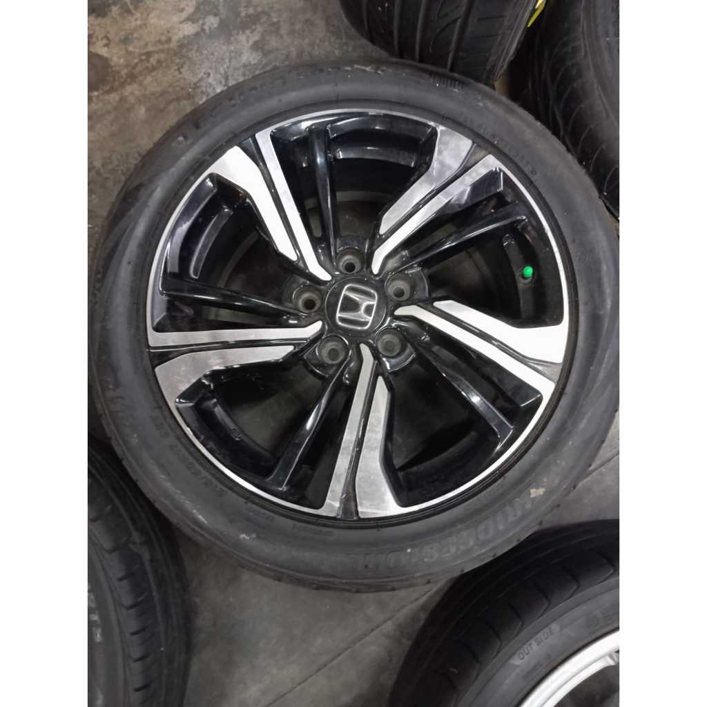 984 Ban Bridgestone + Velg Ori R17 Honda Civic Turbo HB Copotan