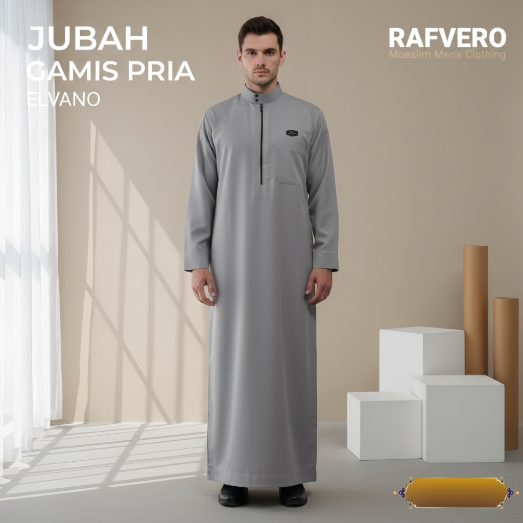 Jubah Slimfit Hitam Polos-Gamis Polos Toyobo -Gamis Polos Premium-Gamis Pria Muslim-Jubah Pria Musli