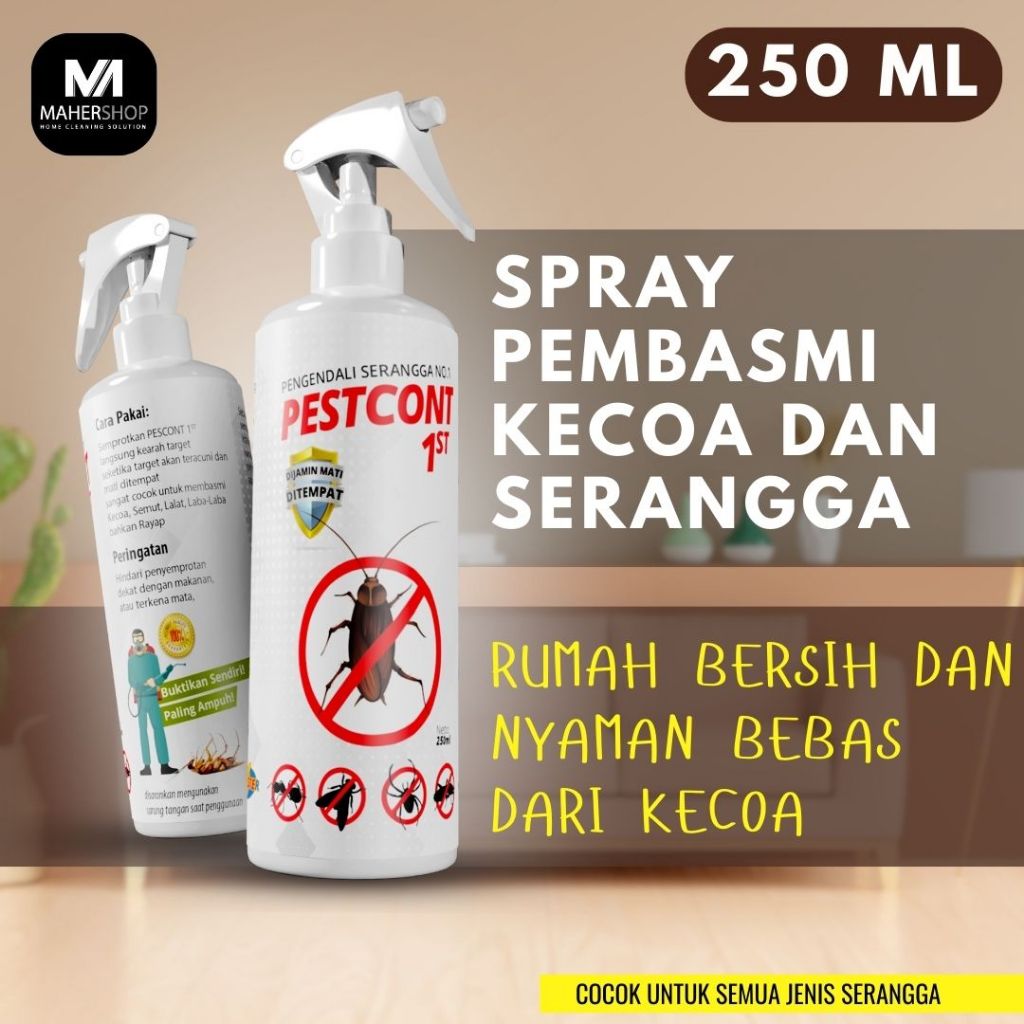Pestcont obat racun pengendali serangga kecoa, racun kecoa, serangga rumah, obat anti serangga kecoa