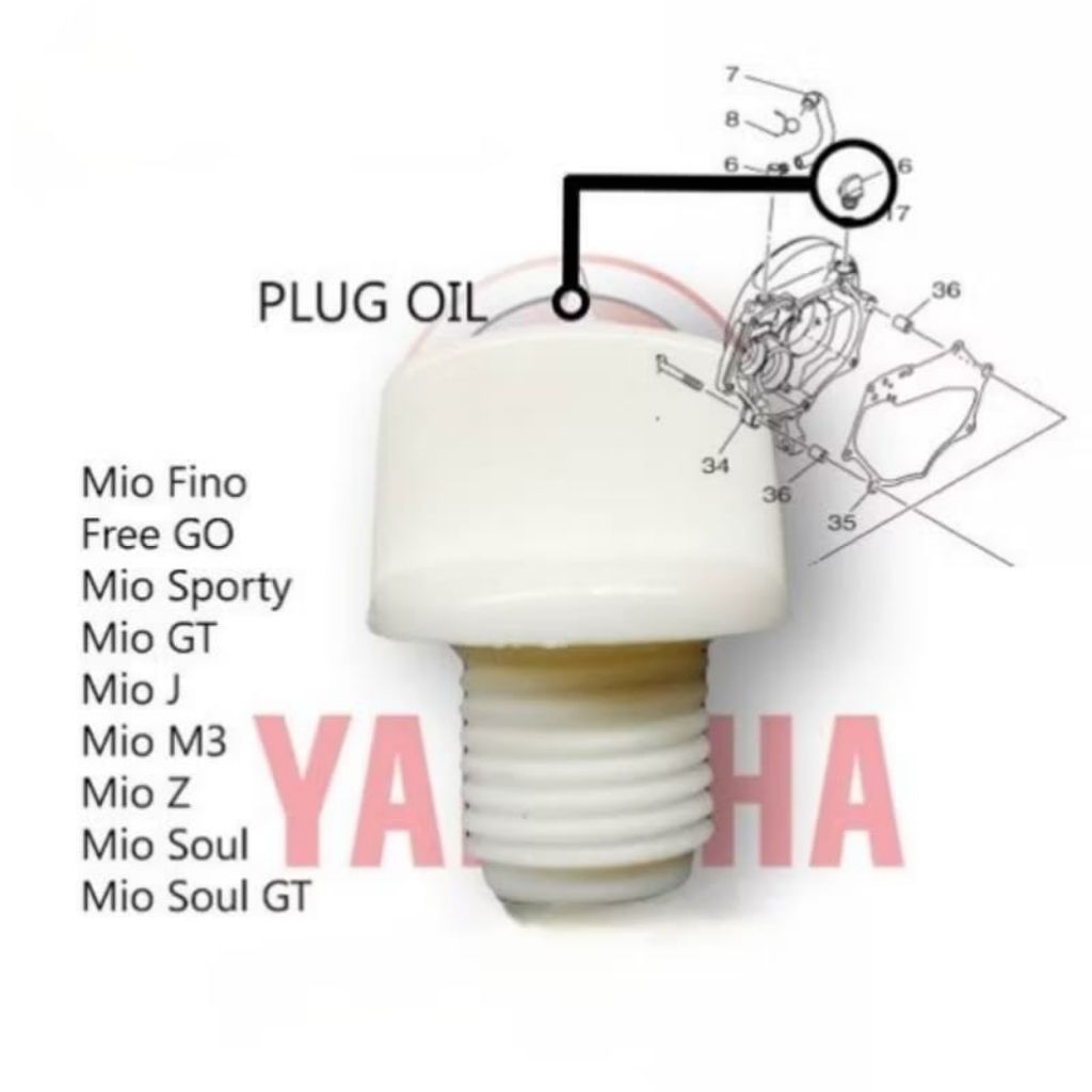 nepel banci sperpart tutup oli gardan yamaha mio 100% original