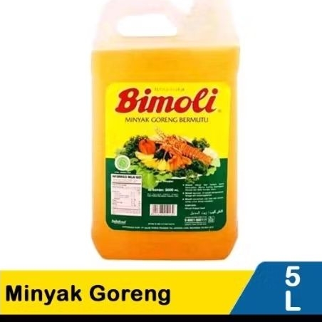 Bimoli Minyak Goreng Bermutu 5 Liter - Ideal untuk Memasak dan Menggoreng Makanan - Surabaya