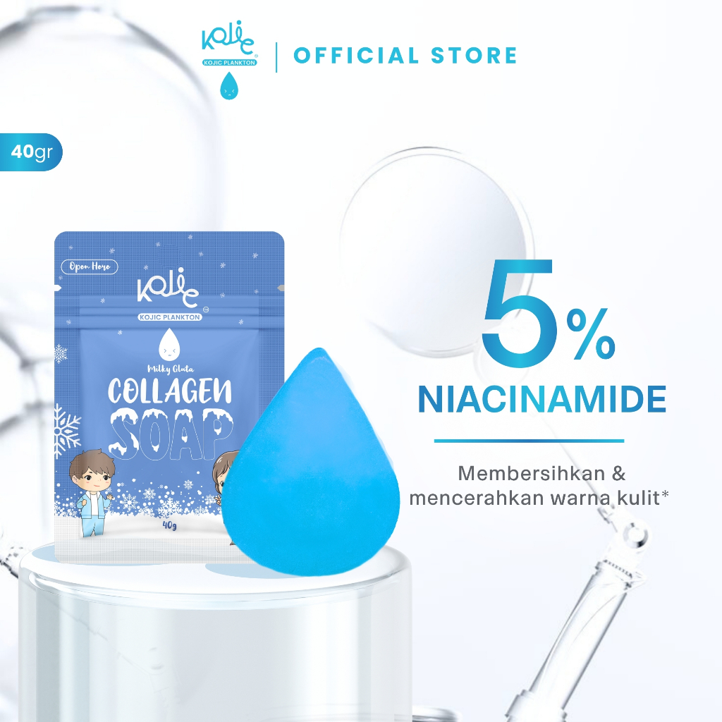 [OFFICIAL] KOJIC KOJIC PLANKTON COLLAGEN SOAP 40GR with Niacinamide 5% Mencerahkan