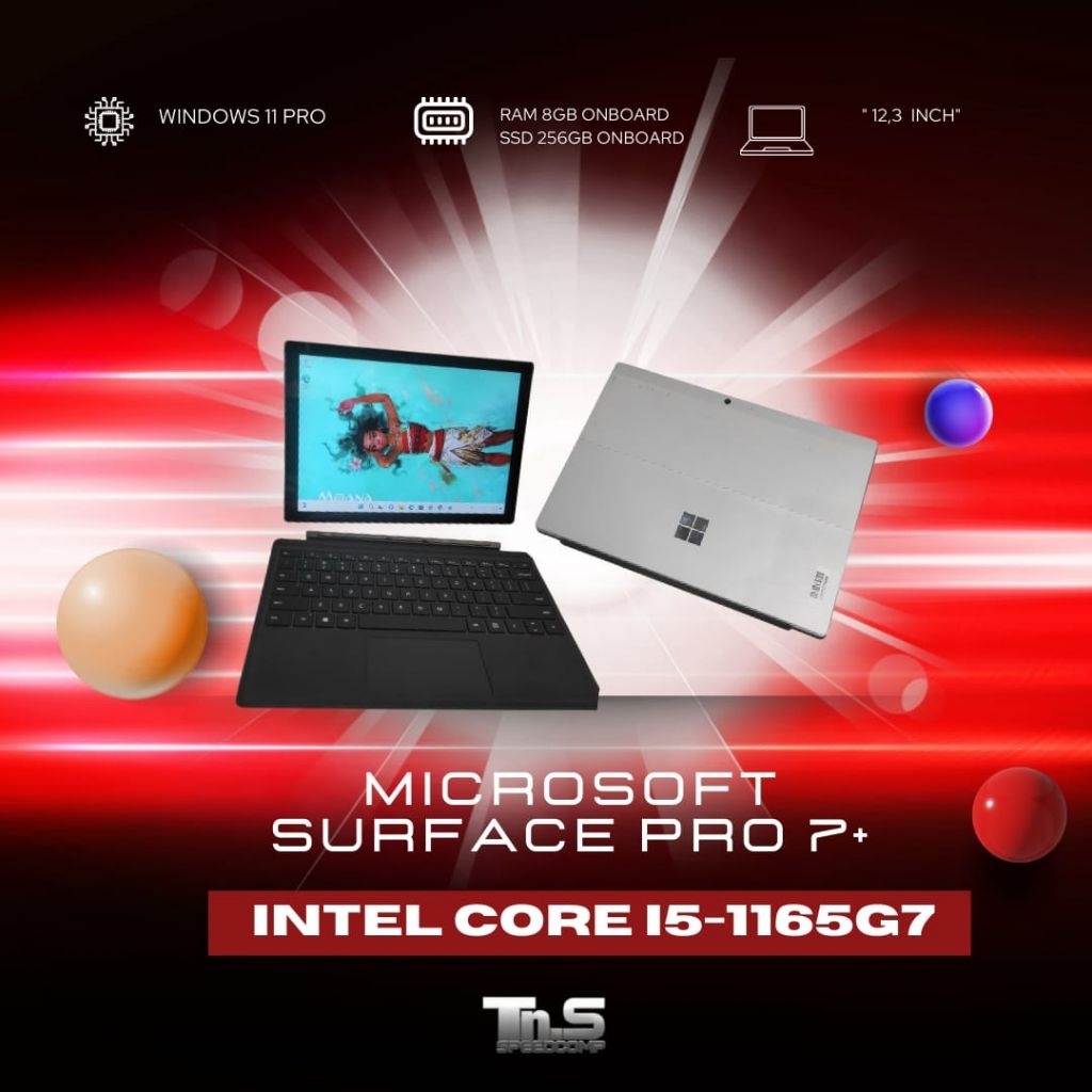 MICROSOFT SURFACE PRO 7+ i5-1165G7 /8GB RAM /TOUCHSCREEN/INTEL IRIS