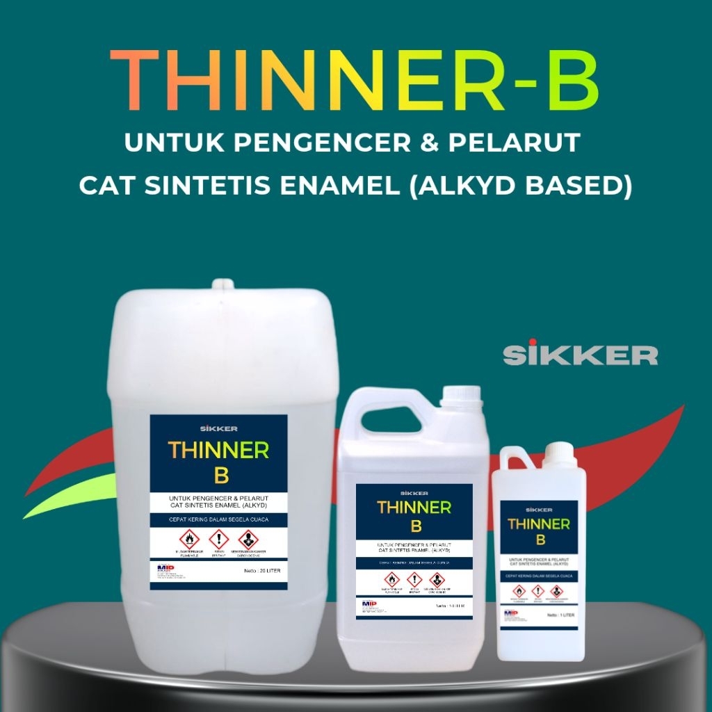 Thinner B Pengencer Cat Sintetis & Alkyd | Thinner Cat Besi Kayu Pagar Bangunan