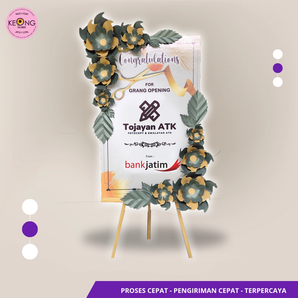 Paket 3 Papan Ucapan Paper Flower