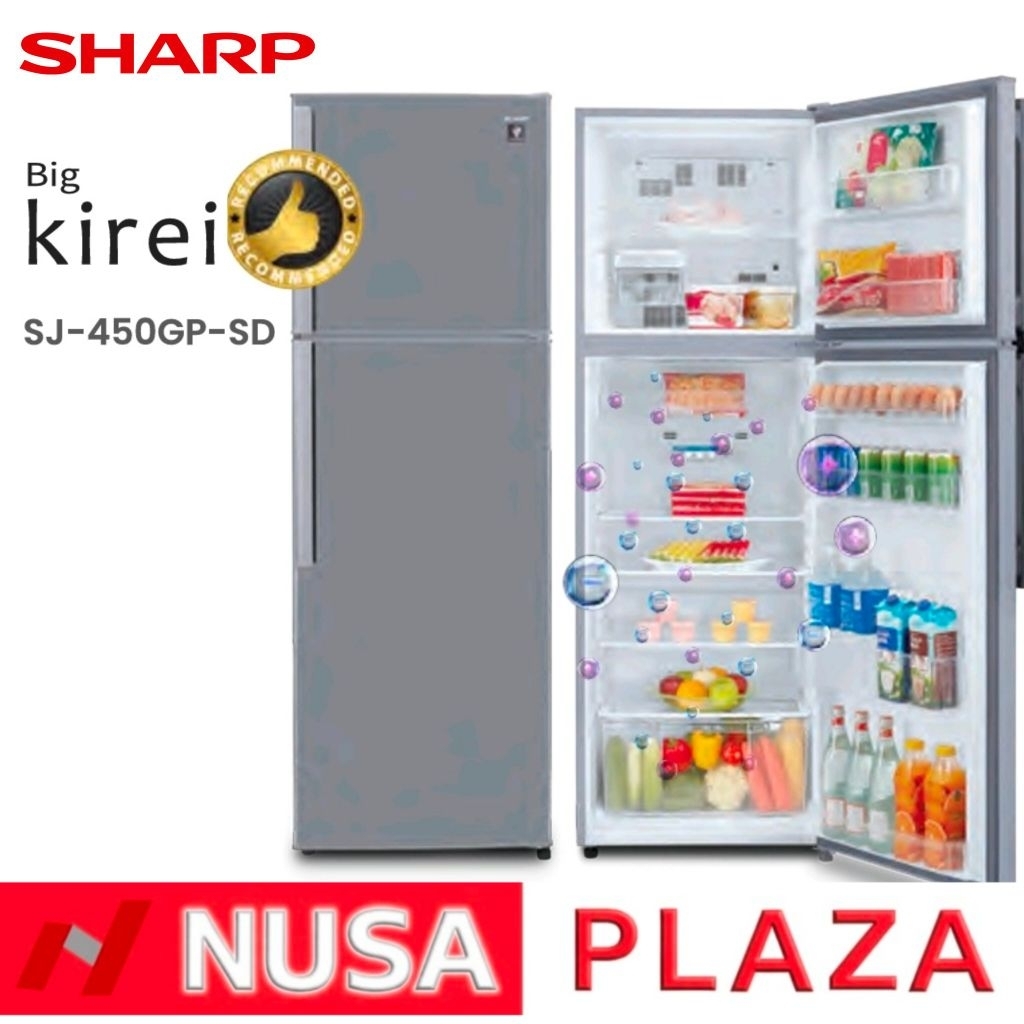 KULKAS SHARP 2 PINTU PLASMACLUSTER SJ-450GP 352 Liter