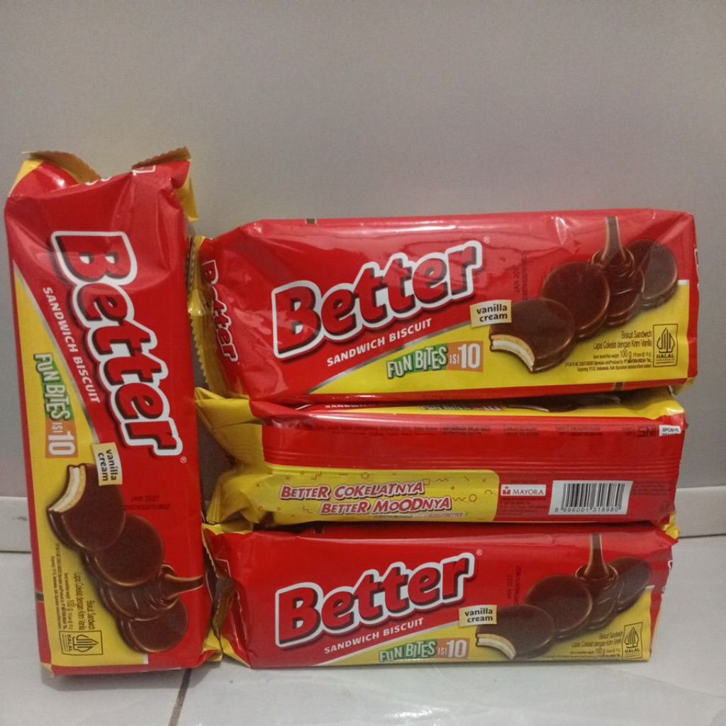 better fun bites isi 10 pcs . better sandwich biscuit fun bites isi 10