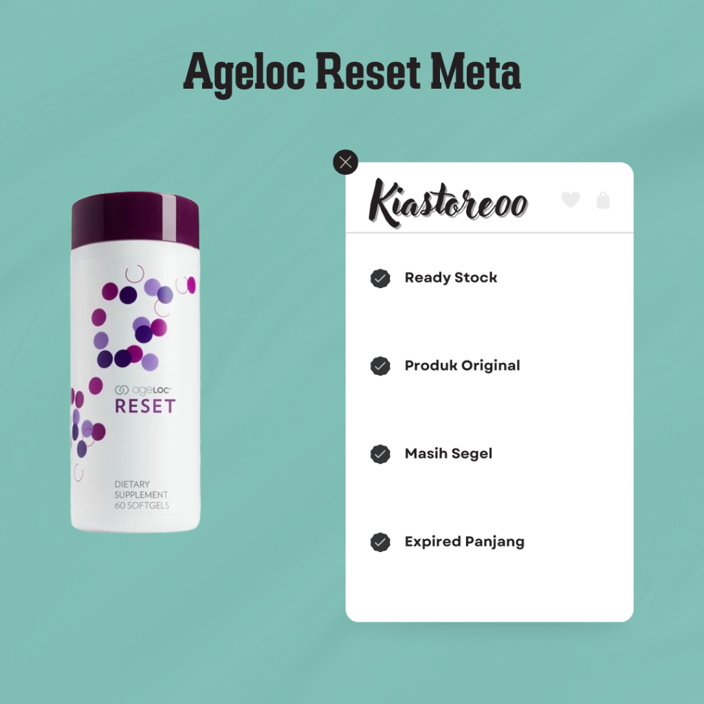 Ageloc® Reset Meta Original Segel 1 Botol Exp 06/2027Reset Nu Skinn