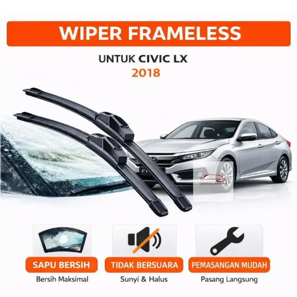 Wiper Frameless Civic LX Wiper Civic LX 1989 Wiper Civic LX Aksesoris Wiper 1 Set Depan