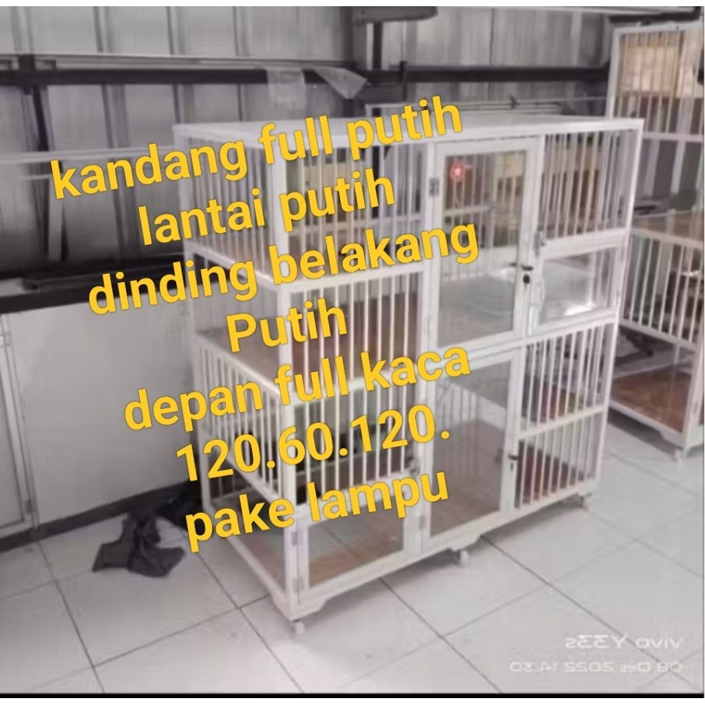 kandang kucing alumunium 2kamar xl