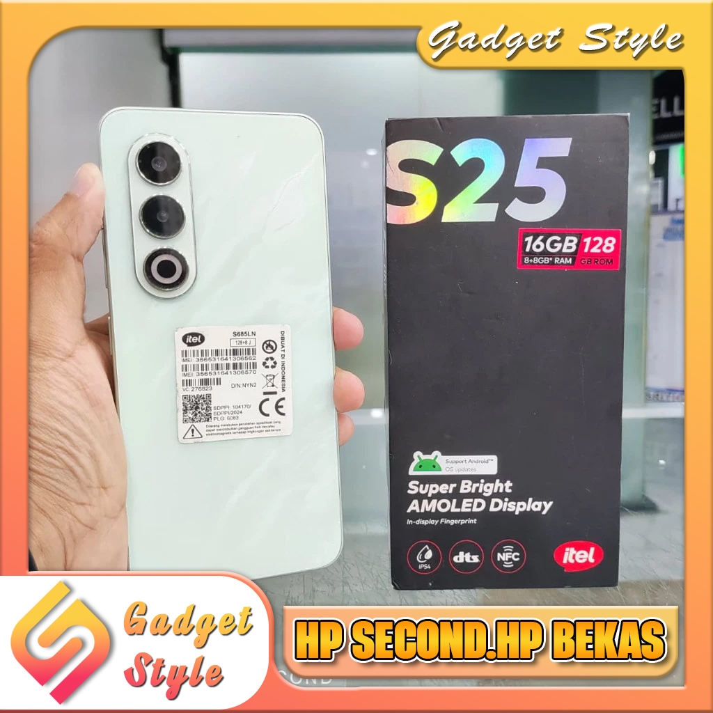 iTel S25 Ram 8 Rom 128GB Second Resmi Gadget Style Store