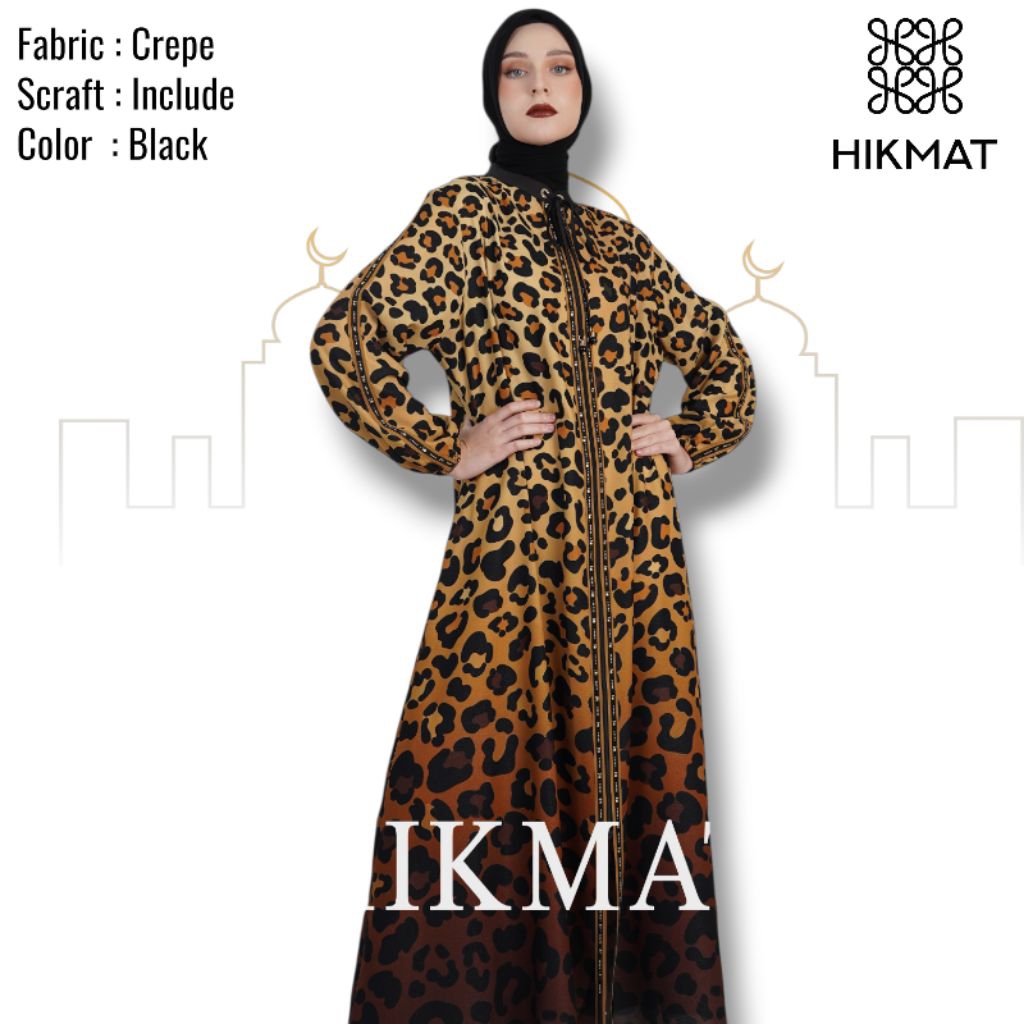 A8847.18 - Abaya Hikmat Fashion Original set Hijab