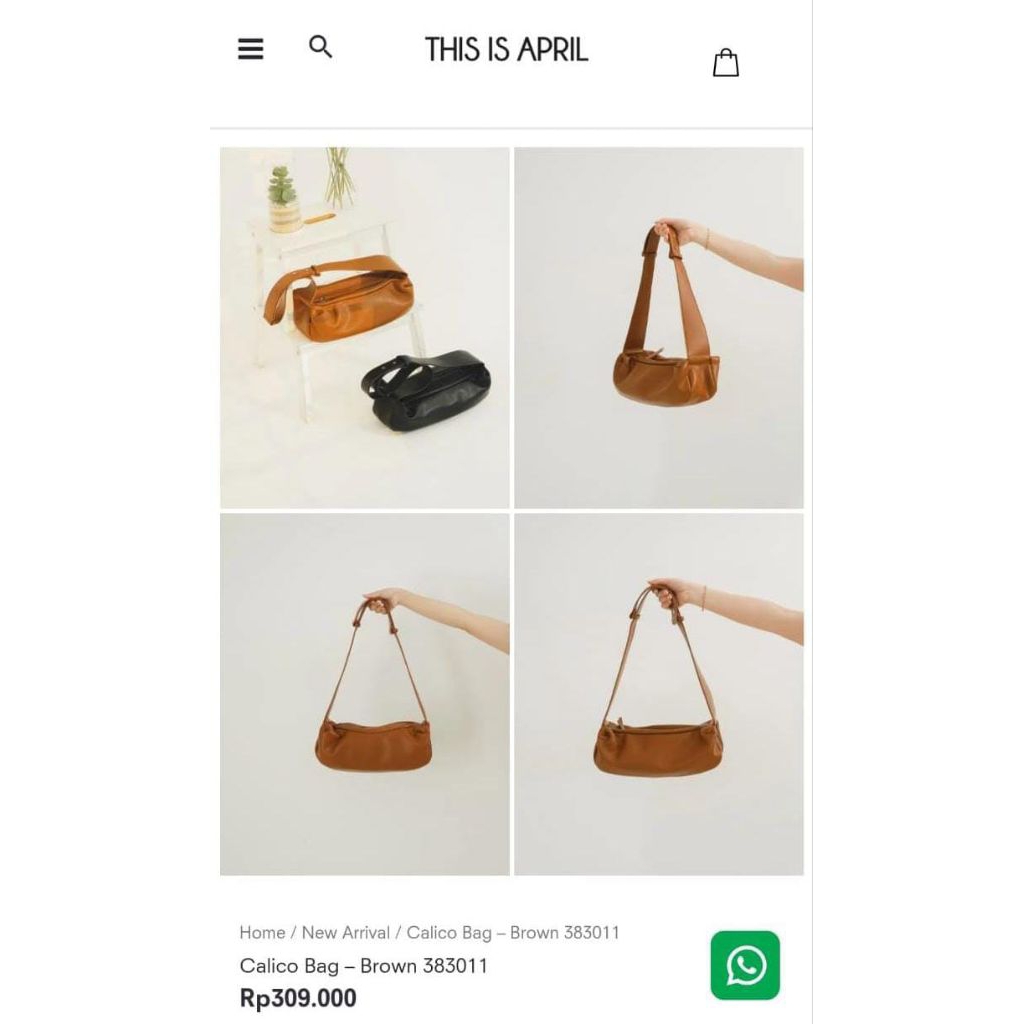 [Preloved] This is April - Calico bag brown